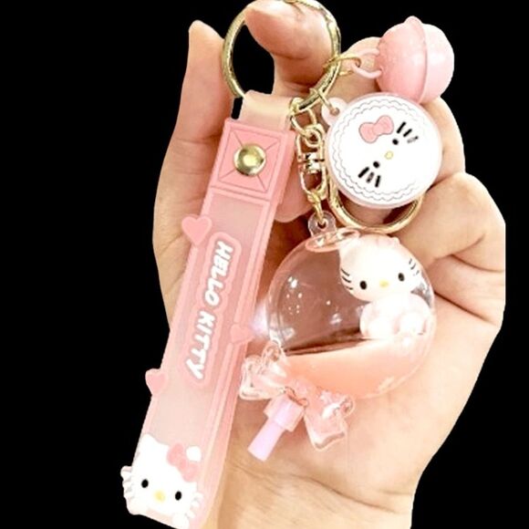 XMAS SALE Hello Kitty Baby Pink Liquid Lollipop Bag Charm Keychain - Picture 2 of 4